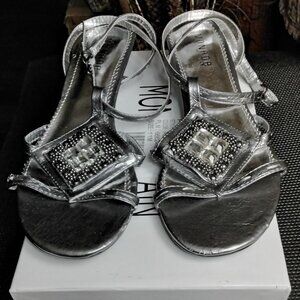 Metallic Grecian Ankle-Straps